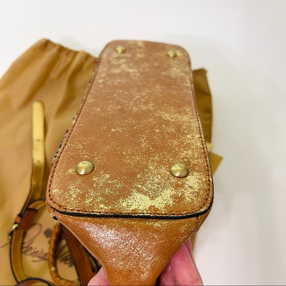 PATRICIA NASH crossbody tote Provincial Embroidery Collection ANGELIN Tan Gold - Picture 10 of 15